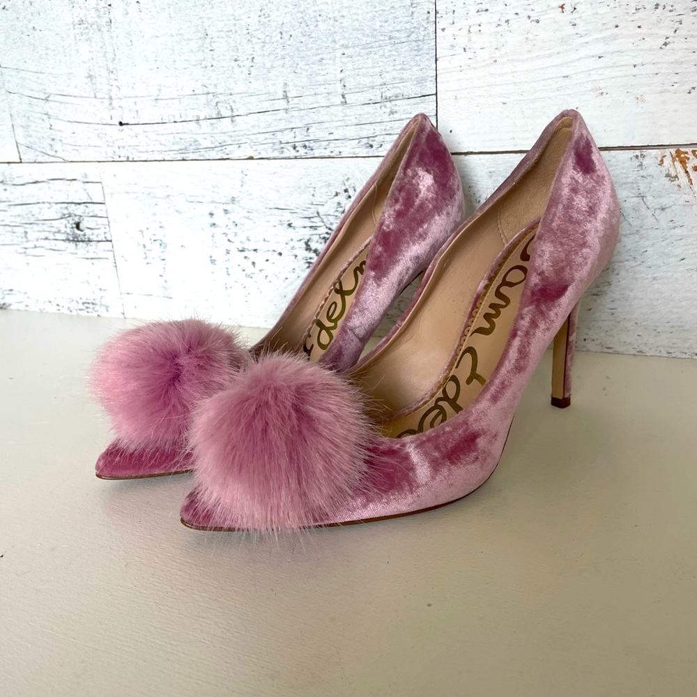 Sam Edelman Hazel Pink Velvet Heels